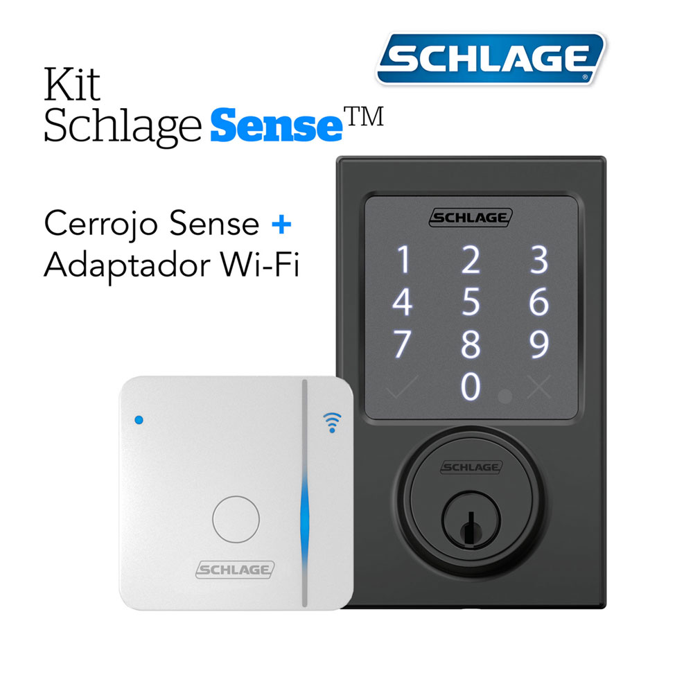 Kit Cerradura Inteligente H7B + Gateway + Instalación Negro Mate